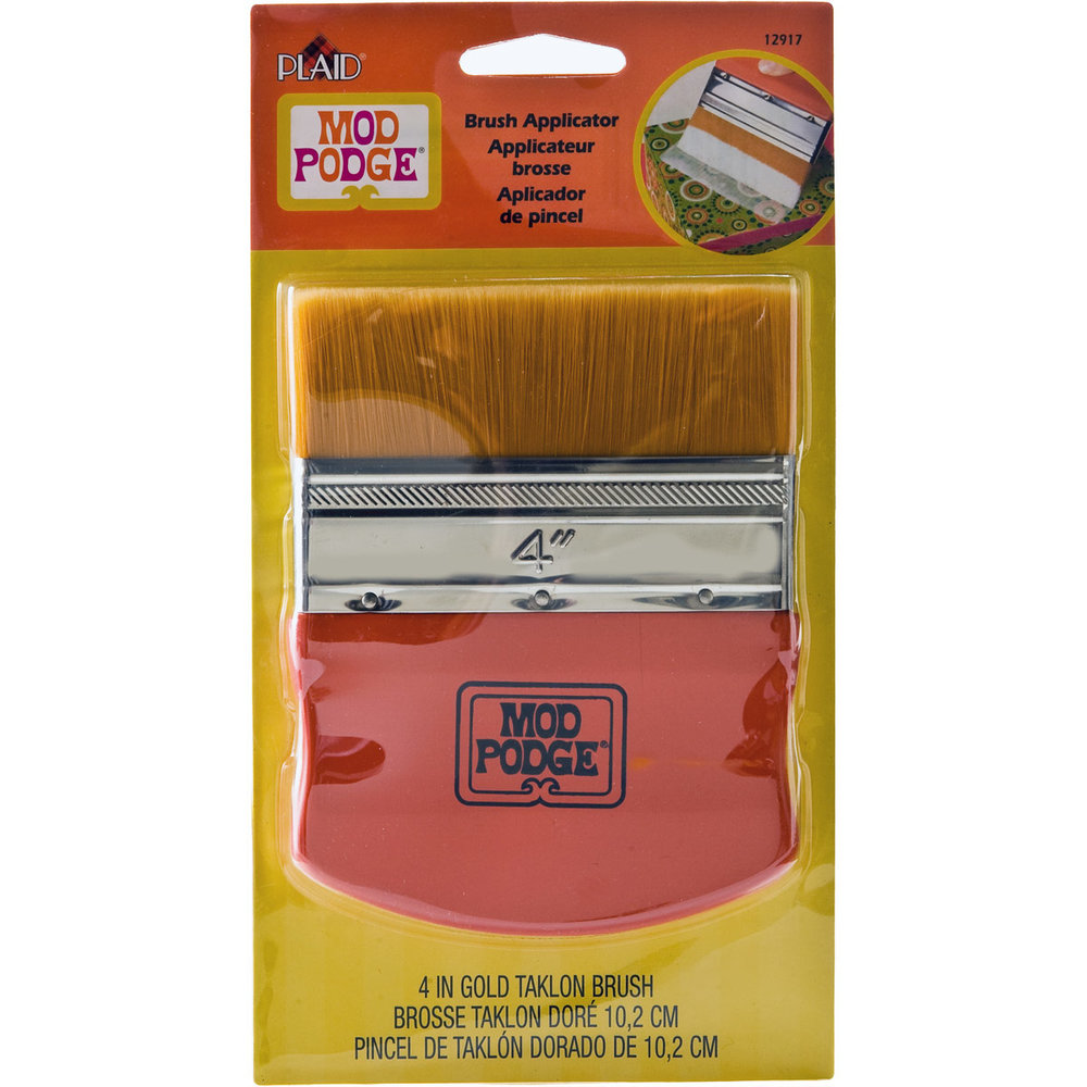 Mod Podge Brush Applicator 4 Inch Gold Taklon (12917) (DISCONTINUED)