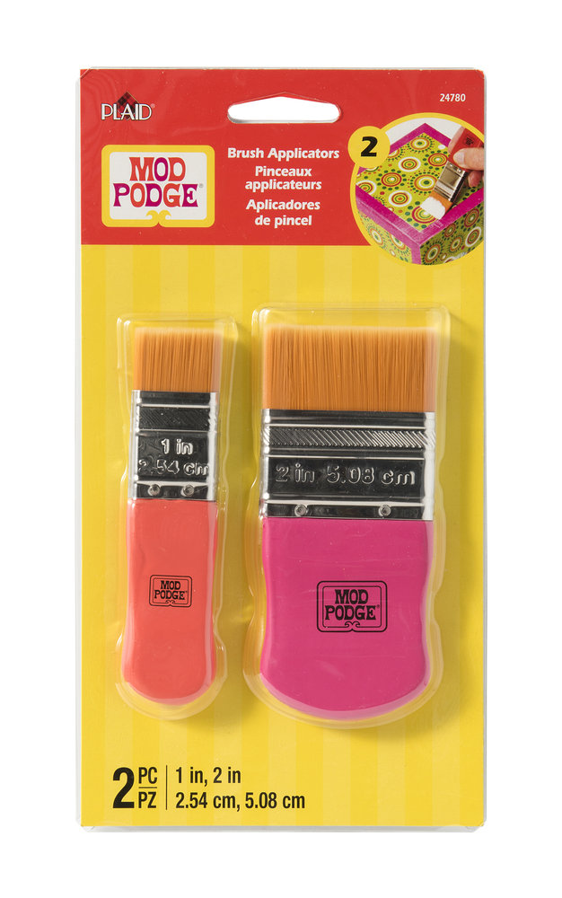 Mod Podge Brush Applicators 1 Inch, 2 Inch Gold Taklon (2pcs) (24780) (DISCONTINUED)
