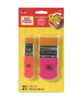 Mod Podge Brush Applicators 1 Inch, 2 Inch Gold Taklon (2pcs) (24780) (DISCONTINUED)
