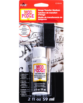 Mod Podge Image Transfer Medium Transparent Matte Finish 2 fl oz w/ Foam Brush (CS10618) (DISCONTINUED) Mod Podge Image Transfer Medium Transparent Matte Finish 2 fl oz w/ Foam Brush (CS10618) (DISCONTINUED)