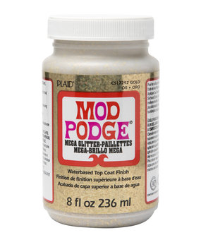 Mod Podge Mega Glitter Top Coat Finish Gold 8 fl oz (CS17292)