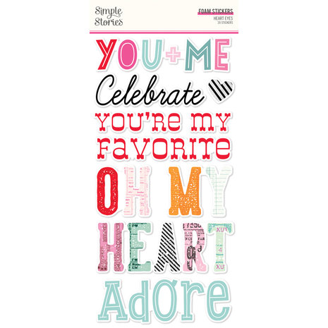 Simple Stories Heart Eyes Foam Stickers (SIS19421) (DISCONTINUED)