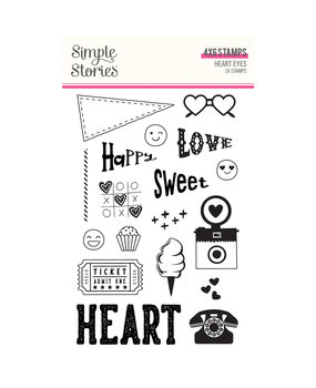 Simple Stories Heart Eyes Clear Stamps (SIS19415) (DISCONTINUED)
