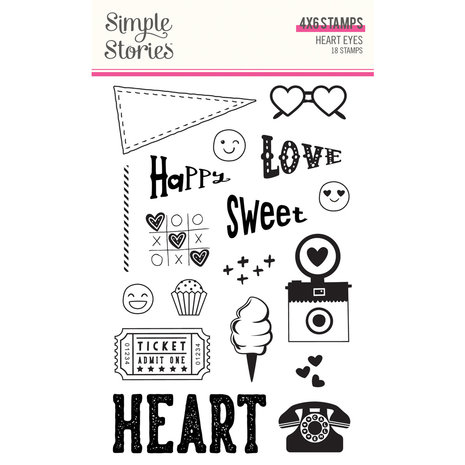Simple Stories Heart Eyes Clear Stamps (SIS19415) (DISCONTINUED)