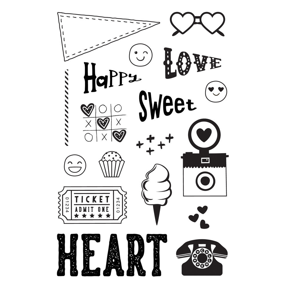 Simple Stories Heart Eyes Clear Stamps (SIS19415) (DISCONTINUED)