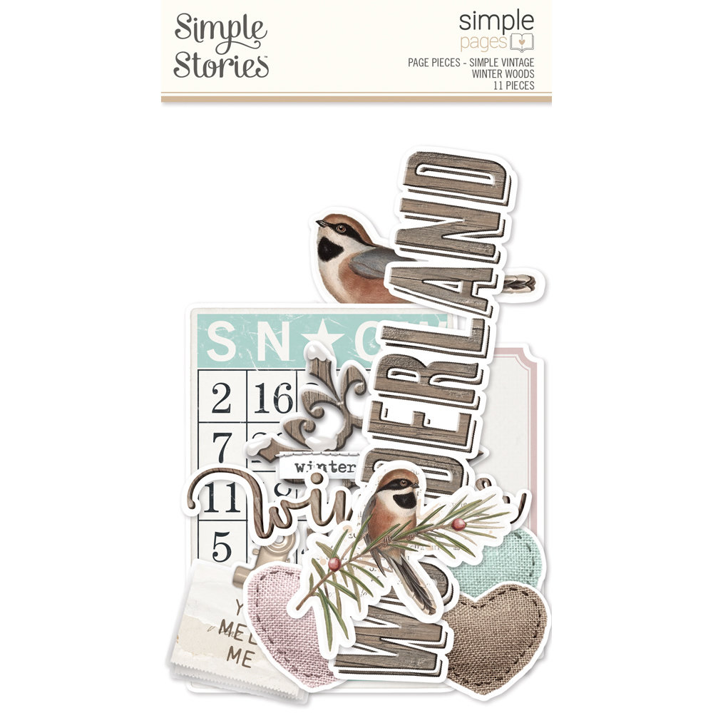 Simple Stories Simple Pages Pieces Simple Vintage Winter Woods (SIS19133) (DISCONTINUED)