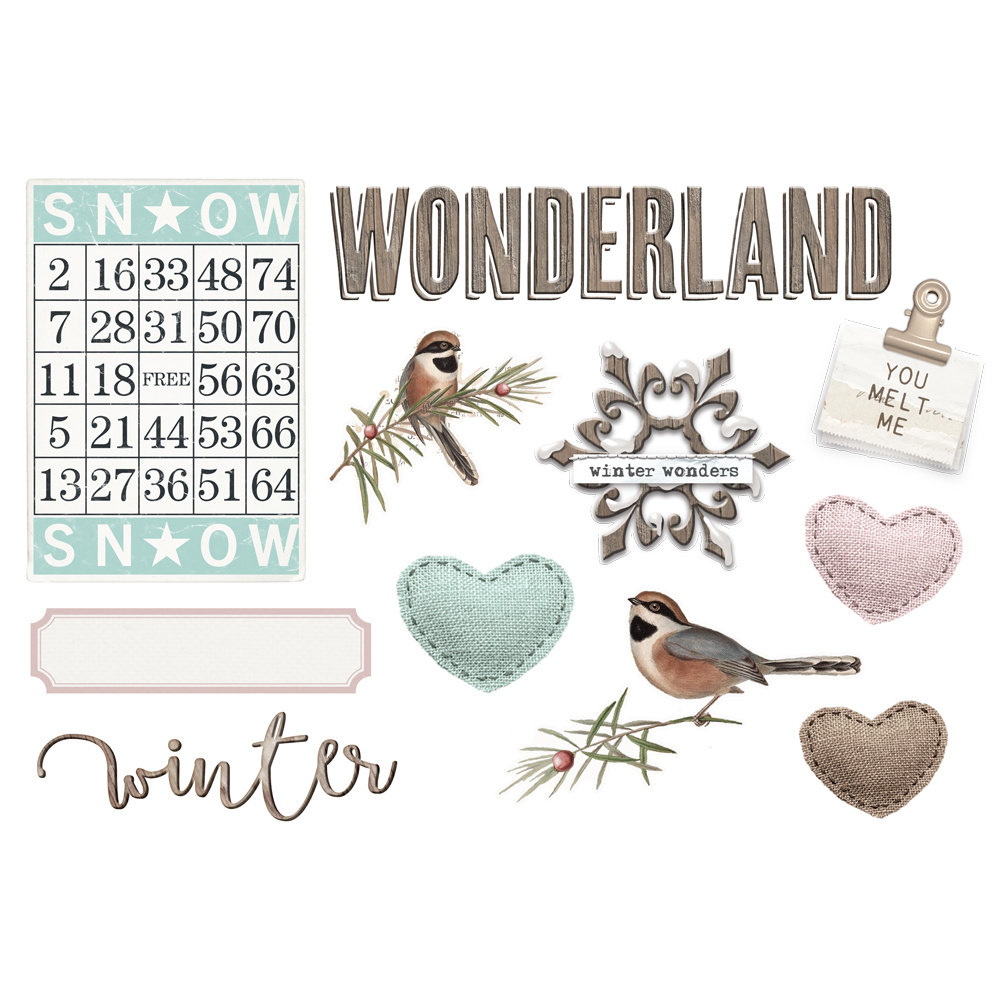 Simple Stories Simple Pages Pieces Simple Vintage Winter Woods (SIS19133) (DISCONTINUED)
