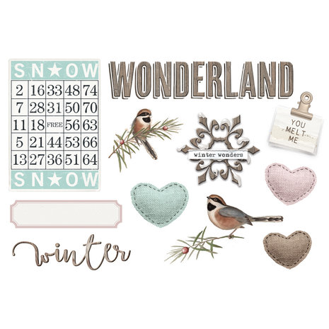 Simple Stories Simple Pages Pieces Simple Vintage Winter Woods (SIS19133) (DISCONTINUED)