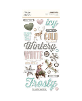 Simple Stories Simple Vintage Winter Woods Foam Stickers (SIS19127) (DISCONTINUED)