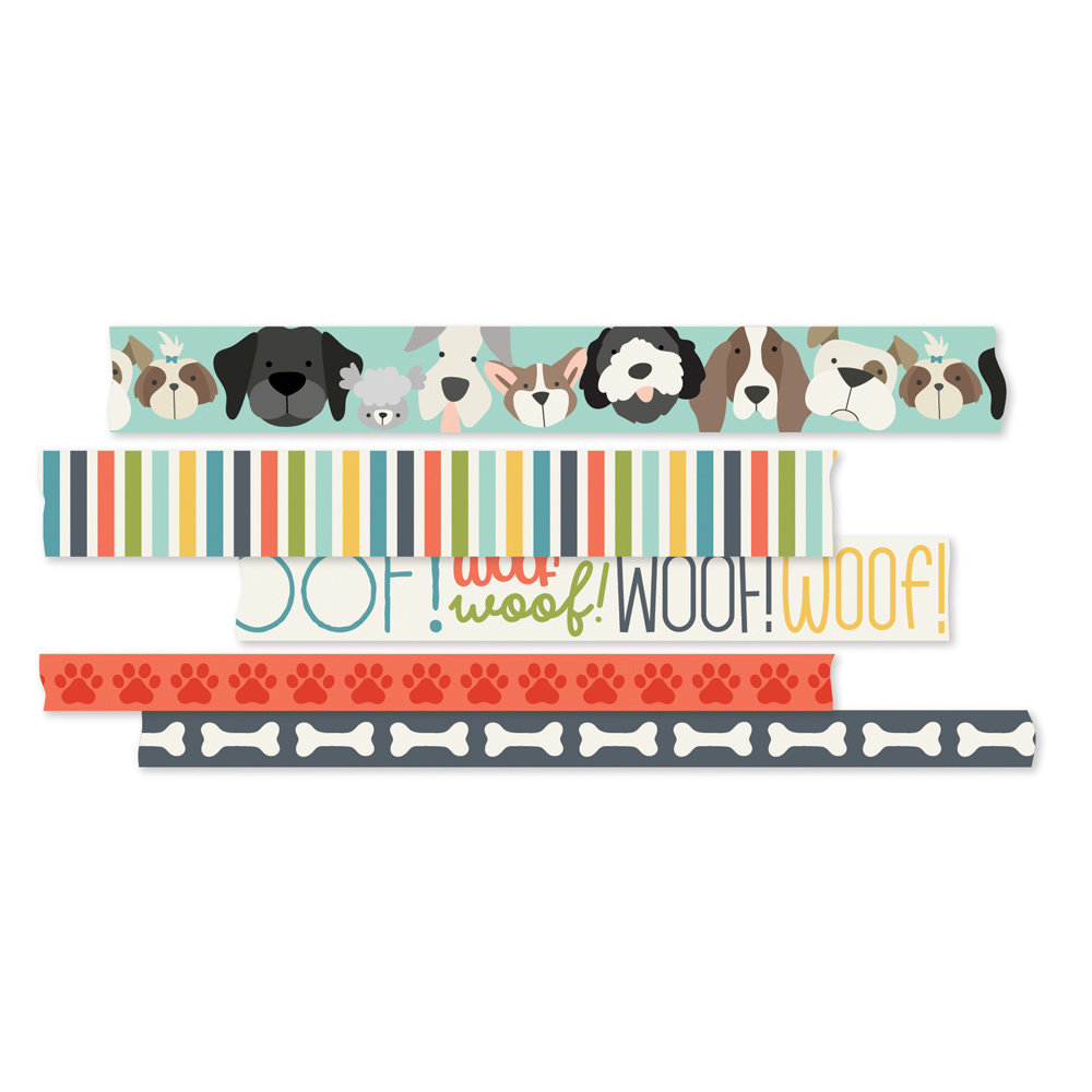 Simple Stories Pet Shoppe Dog Washi Tape (SIS19228) (OUTLET)