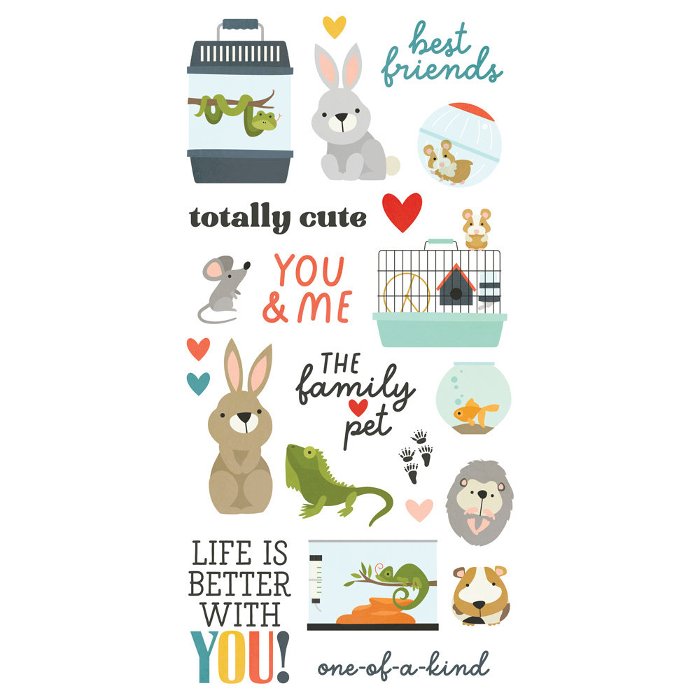 Simple Stories Pet Shoppe Foam Stickers (SIS19211) (DISCONTINUED)