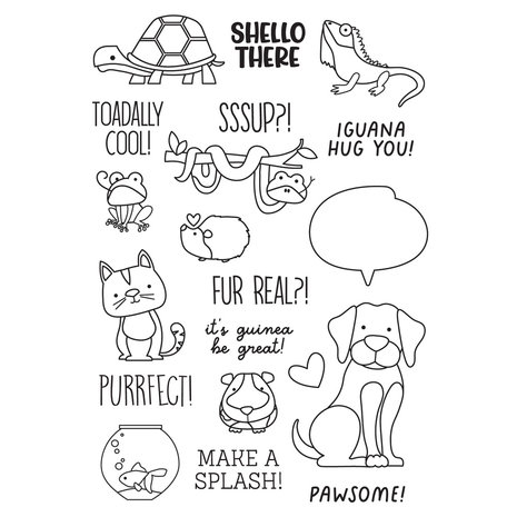 Simple Stories Pet Shoppe Clear Stamps (SIS19208) (DISCONTINUED)