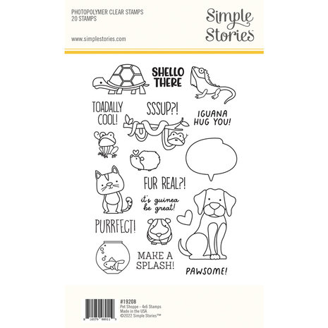 Simple Stories Pet Shoppe Clear Stamps (SIS19208) (DISCONTINUED)