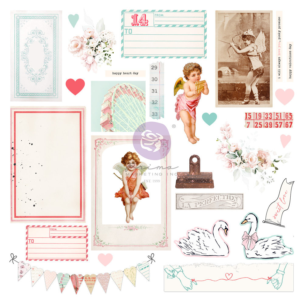 Prima Marketing Love Notes Ephemera Icons 1 (58pcs) (999391) (DISCONTINUED)