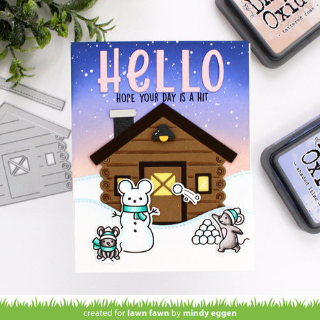 Lawn Fawn Build-A-Cabin Lawn Cuts (LF3018) (OUTLET)