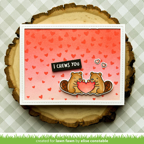 Lawn Fawn Falling Hearts Stencils (LF3025) (OUTLET)