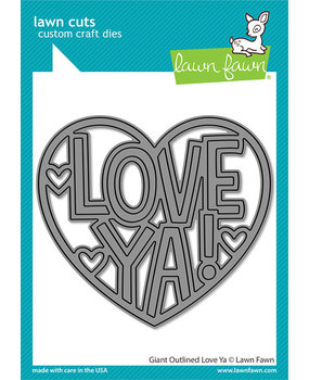 Lawn Fawn Giant Outlined Love Ya Lawn Cuts (LF3020) (OUTLET)
