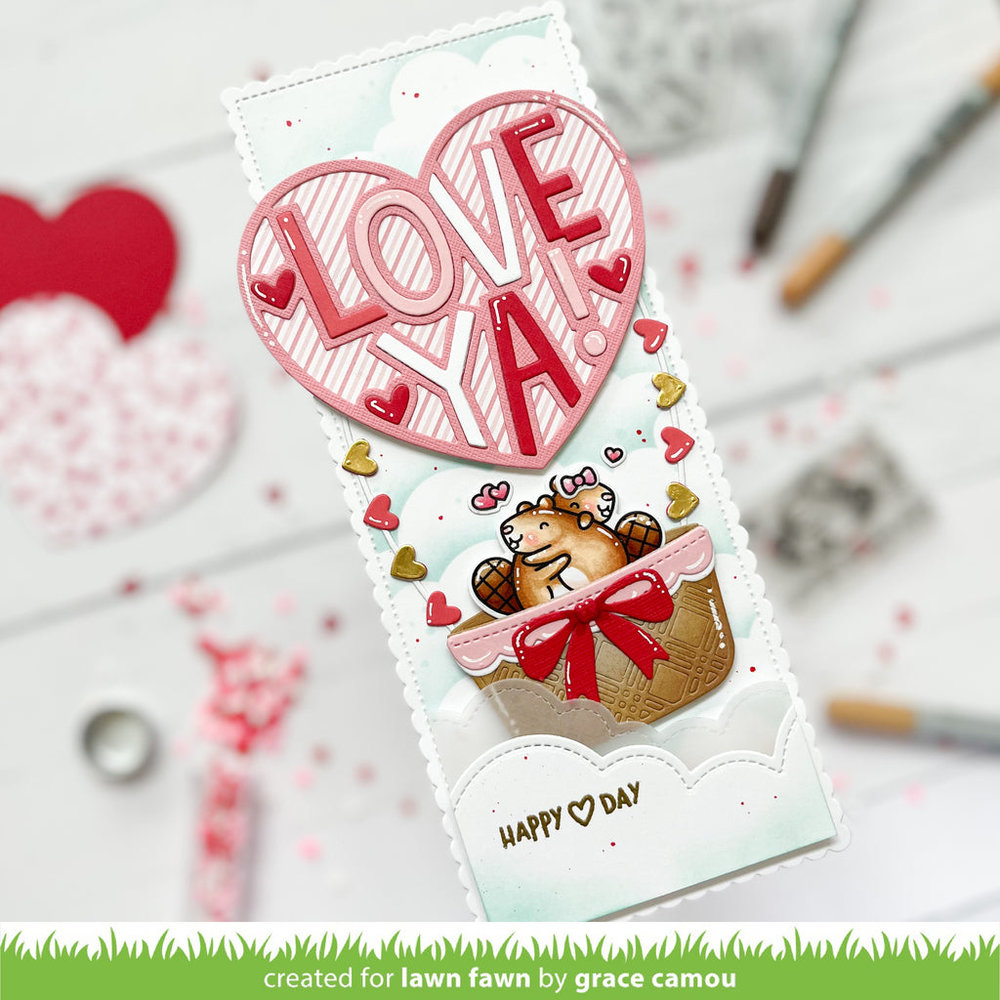 Lawn Fawn Giant Outlined Love Ya Lawn Cuts (LF3020) (OUTLET) Lawn Fawn Giant Outlined Love Ya Lawn Cuts (LF3020) (OUTLET)