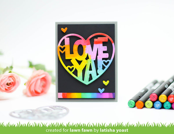 Lawn Fawn Giant Outlined Love Ya Lawn Cuts (LF3020) (OUTLET) Lawn Fawn Giant Outlined Love Ya Lawn Cuts (LF3020) (OUTLET)