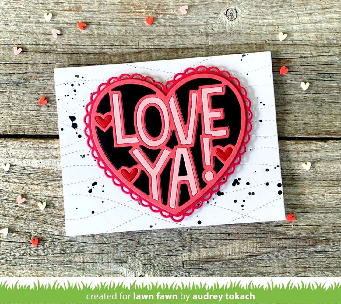 Lawn Fawn Giant Outlined Love Ya Lawn Cuts (LF3020) (OUTLET) Lawn Fawn Giant Outlined Love Ya Lawn Cuts (LF3020) (OUTLET)