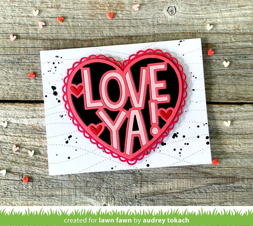 Lawn Fawn Giant Outlined Love Ya Lawn Cuts (LF3020) (OUTLET) Lawn Fawn Giant Outlined Love Ya Lawn Cuts (LF3020) (OUTLET)