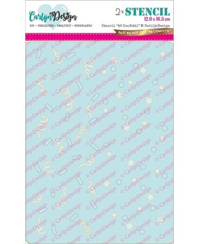 CarlijnDesign Stencil A6 Confetti (CDSC-0024) (DISCONTINUED)