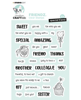 Creative Craftlab Friendz Clear Stamps Special Friend ENG (CCL-FR-STAMP337) (OUTLET)