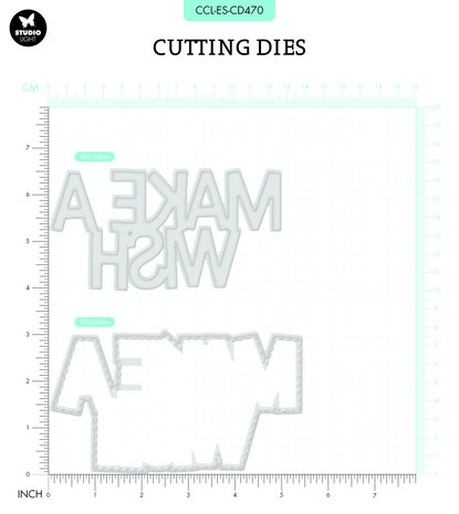 Creative Craftlab Essentials Cutting Dies Wordz XL Make a Wish (CCL-ES-CD470) (OUTLET)