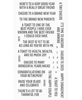 My Favorite Things Champagne Sentiments Clear Stamps (CS-742) (OUTLET)