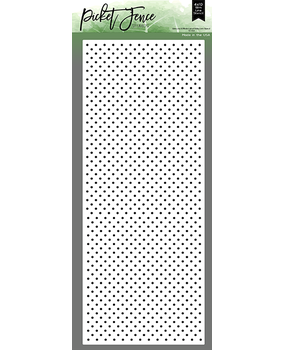Picket Fence Studios Slim Line A Whole Lot of Polka Dots 4x10 Inch Stencil (SC-354) (OUTLET)