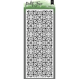 Picket Fence Studios Slim Line Trapezoid Spiral 4x10 Inch Stencil (SC-352) (OUTLET)