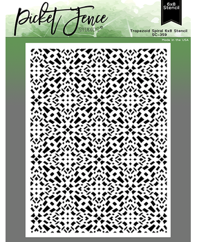 Picket Fence Studios Trapezoid Spiral 6x8 Inch Stencil (SC-359) (OUTLET)