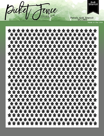 Picket Fence Studios Petals 6x8 Inch Stencil (SC-360) (OUTLET)