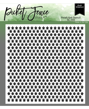 Picket Fence Studios Petals 6x6 Inch Stencil (SC-356) (OUTLET)