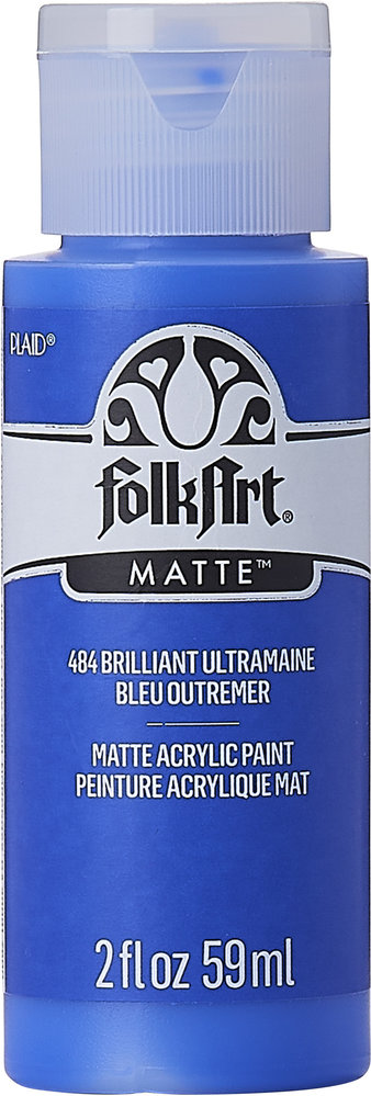Folkart Acrylic Matte Brilliant Ultramarine 2 fl oz (484) (DISCONTINUED) Folkart Acrylic Matte Brilliant Ultramarine 2 fl oz (484) (DISCONTINUED)