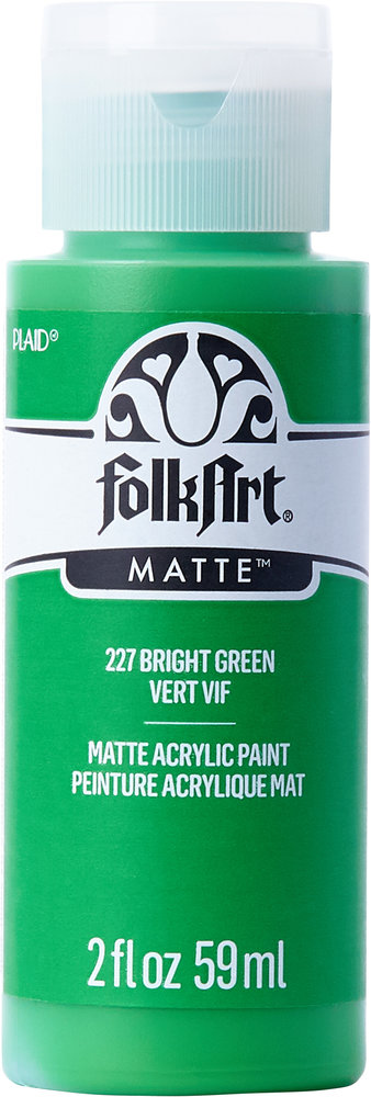 Folkart Acrylic Matte Bright Green 2 fl oz (227) (DISCONTINUED) Folkart Acrylic Matte Bright Green 2 fl oz (227) (DISCONTINUED)