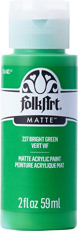 Folkart Acrylic Matte Bright Green 2 fl oz (227) (DISCONTINUED) Folkart Acrylic Matte Bright Green 2 fl oz (227) (DISCONTINUED)