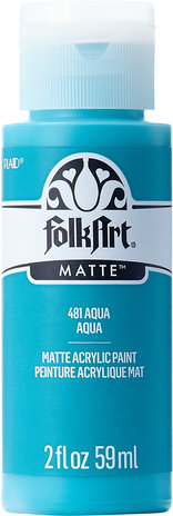 Folkart Acrylic Matte Aqua 2 fl oz (481) Folkart Acrylic Matte Aqua 2 fl oz (481)