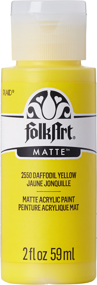 Folkart Acrylic Matte Daffodil Yellow 2 fl oz (2550) (DISCONTINUED) Folkart Acrylic Matte Daffodil Yellow 2 fl oz (2550) (DISCONTINUED)