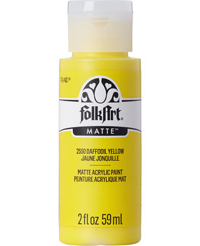 Folkart Acrylic Matte Daffodil Yellow 2 fl oz (2550) (DISCONTINUED)