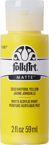 Folkart Acrylic Matte Daffodil Yellow 2 fl oz (2550) (DISCONTINUED) Folkart Acrylic Matte Daffodil Yellow 2 fl oz (2550) (DISCONTINUED)