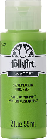 FolkArt Craft Acrylic Paint, Matte Finish, Lime Green, 2 fl oz