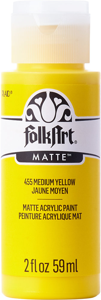 Folkart Acrylic Matte Medium Yellow 2 fl oz (455) (DISCONTINUED) Folkart Acrylic Matte Medium Yellow 2 fl oz (455) (DISCONTINUED)
