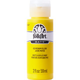 Folkart Acrylic Matte Medium Yellow 2 fl oz (455) (DISCONTINUED)