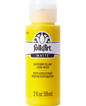 Folkart Acrylic Matte Medium Yellow 2 fl oz (455) (DISCONTINUED)
