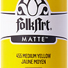 Folkart Acrylic Matte Medium Yellow 2 fl oz (455) (DISCONTINUED) Folkart Acrylic Matte Medium Yellow 2 fl oz (455) (DISCONTINUED)