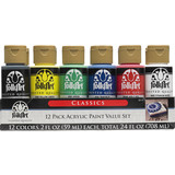 Folkart Acrylic Matte Paint Set Classics 12x2 fl oz (5211)