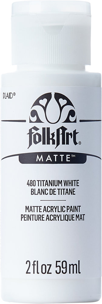 Folkart Acrylic Matte Titanium White 2 fl oz (480) Folkart Acrylic Matte Titanium White 2 fl oz (480)