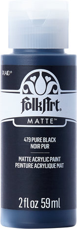 Folkart Acrylic Matte Pure Black 2 fl oz (479) Folkart Acrylic Matte Pure Black 2 fl oz (479)