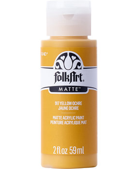 Folkart Acrylic Matte Yellow Ochre 2 fl oz (917) (DISCONTINUED)